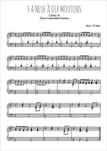 Téléchargez l'arrangement pour piano de la partition de Y a neuf à dix moutons (Chanj tu) en PDF